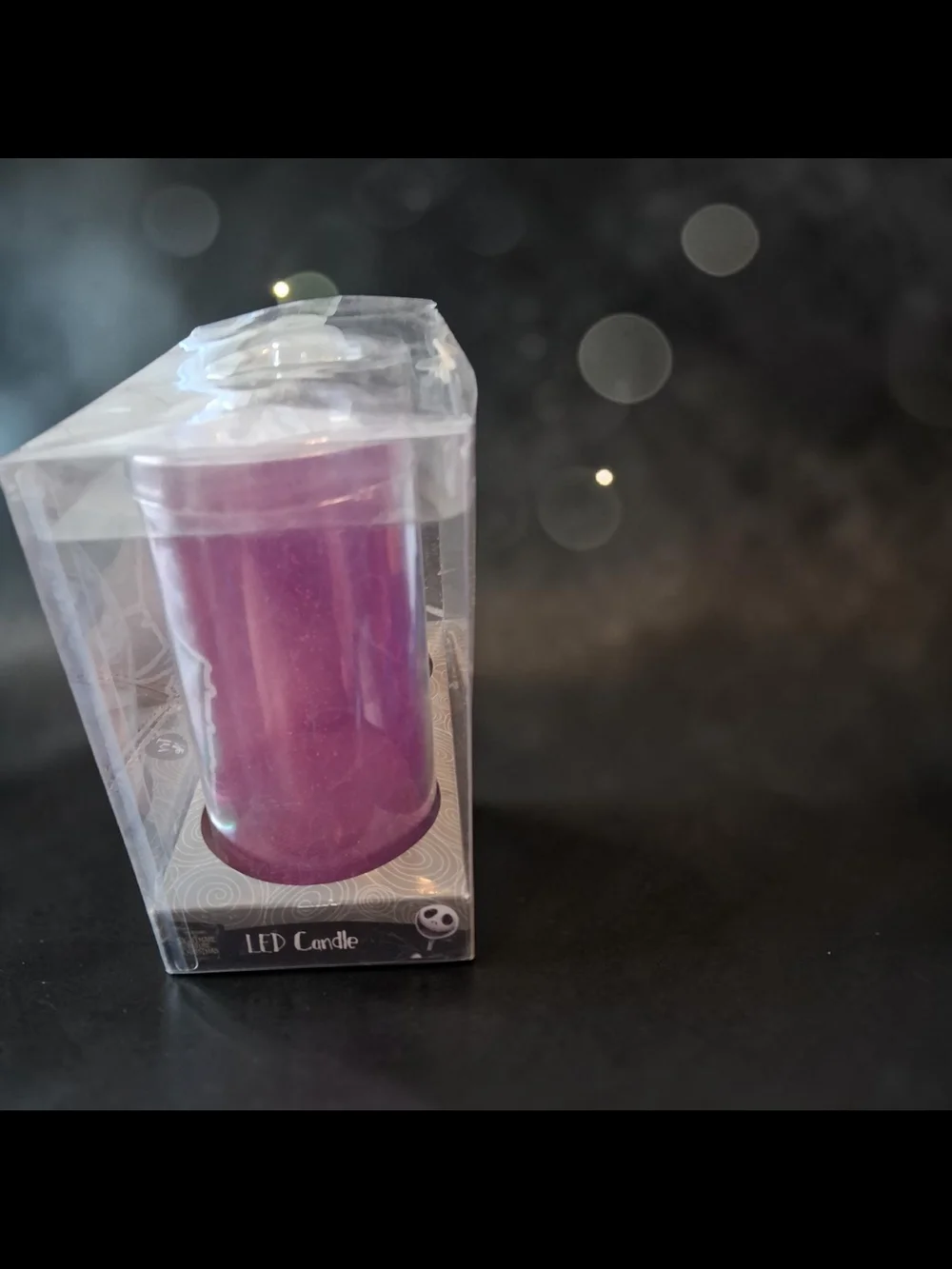 Nightmare Before Christmas color-changing LED candles featuring Jack and Sally